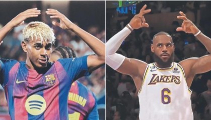 世体：亚马尔“戴王冠”庆祝的灵感来自LBJ，詹姆斯是他偶像